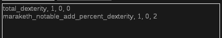 Path of Building desired nodes box with percent Dexterity set to two