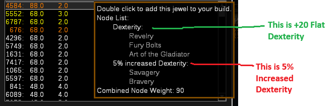Path of Building timeless jewel hover tooltip